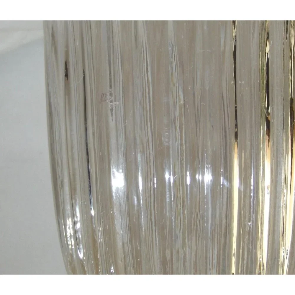 1 Clear Ribbed Glass Globe Light Shade Ceiling Fan Replacement bell 6